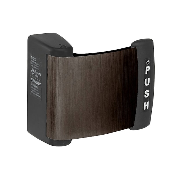 Curved Deadlatch Paddle, for 3-in to 3-1/4-in Thick Doors, Satin Aluminum Clear Anodized Finish, Pus